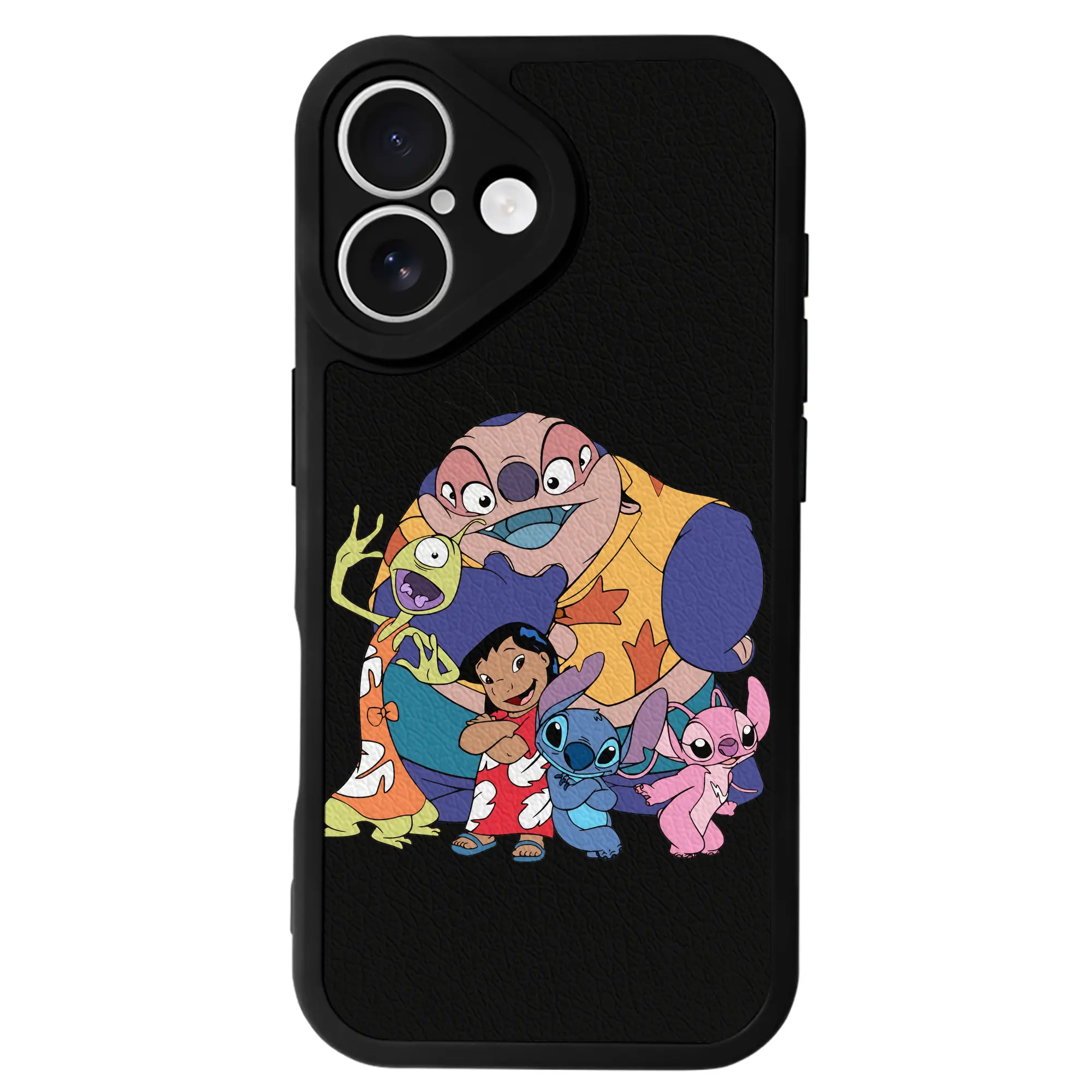 リロ＆スティッチ グッズ ジャンバ博士 - IPhone 16シリーズ対応 ・ シリコンスマホケース ・ レザー調 ・ 高精度フィット ・ 耐衝撃 ・ ワイヤレス充電対応 ・ 精密カット